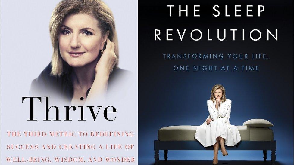 Cover images of two of Arianna Huffington's books