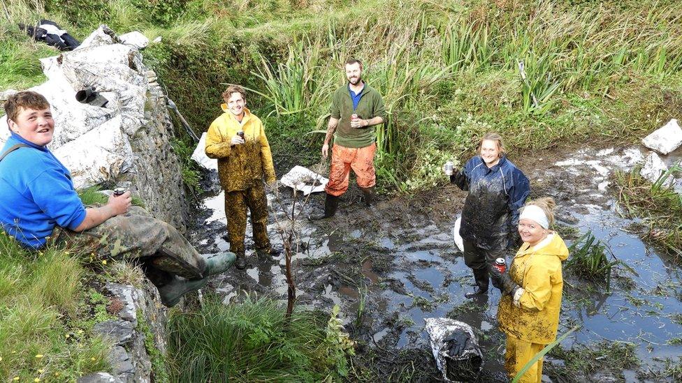 Volunteers on Lundy Island