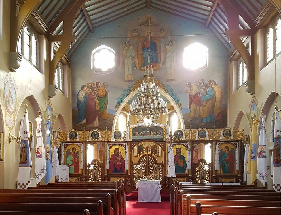 Interior of Ukrainian Catholic Church of the Dormition of the Holy Mary Mother of God, Salford