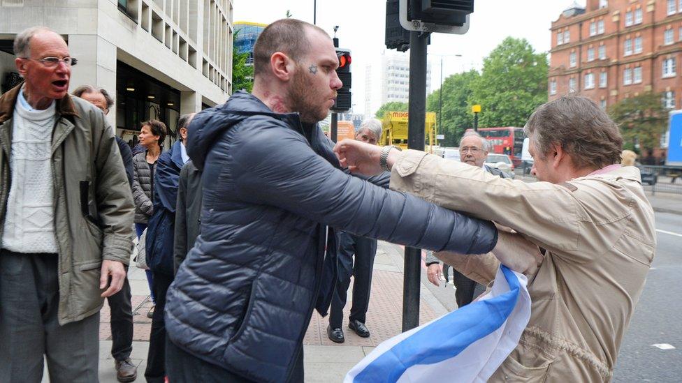 Scuffle outside court