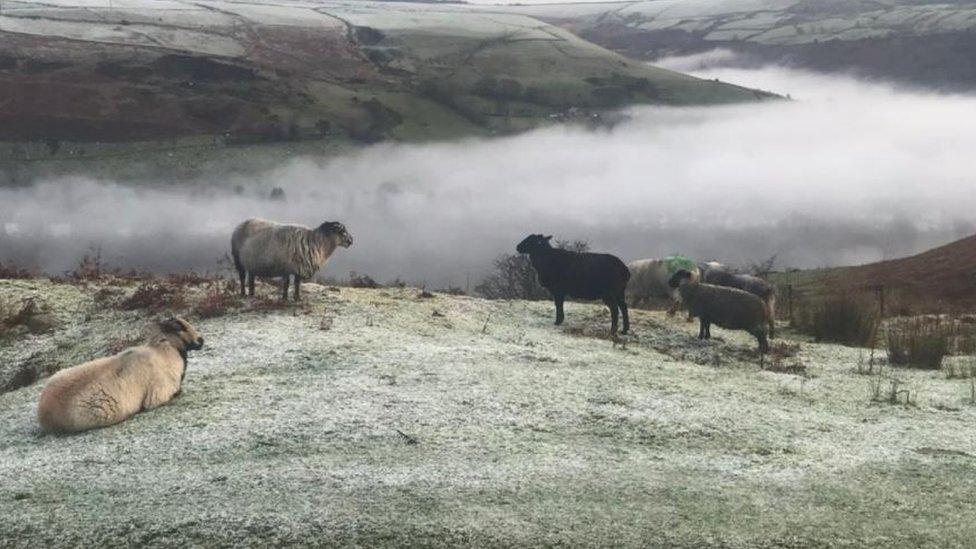 Snow above the Rhondda Fach