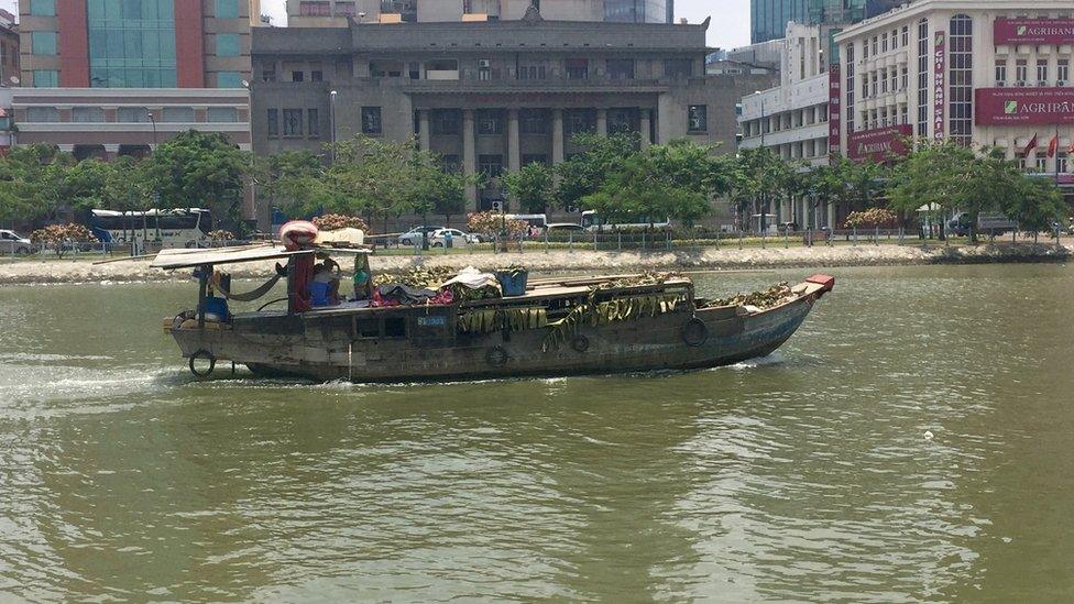 Fishing boat on the River Saigon