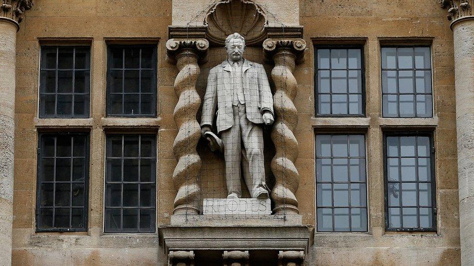 The statue of Cecil Rhodes