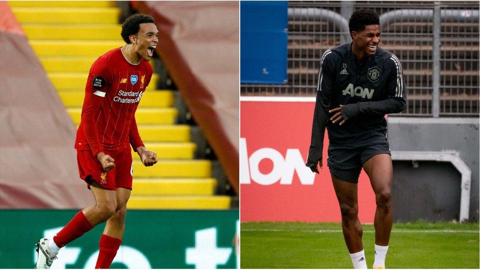 Trent Alexander-Arnold and Marcus Rashford