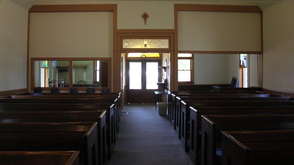 Inside the church