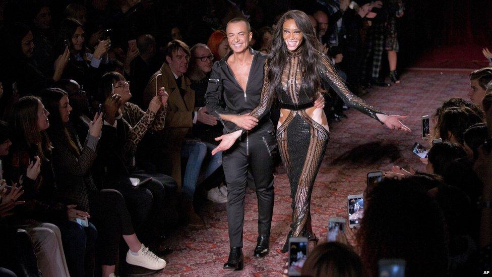 Julien Macdonald with Winnie Harlow