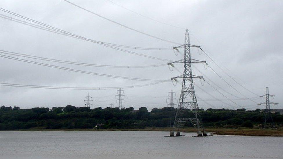 Pylons at Dwryd