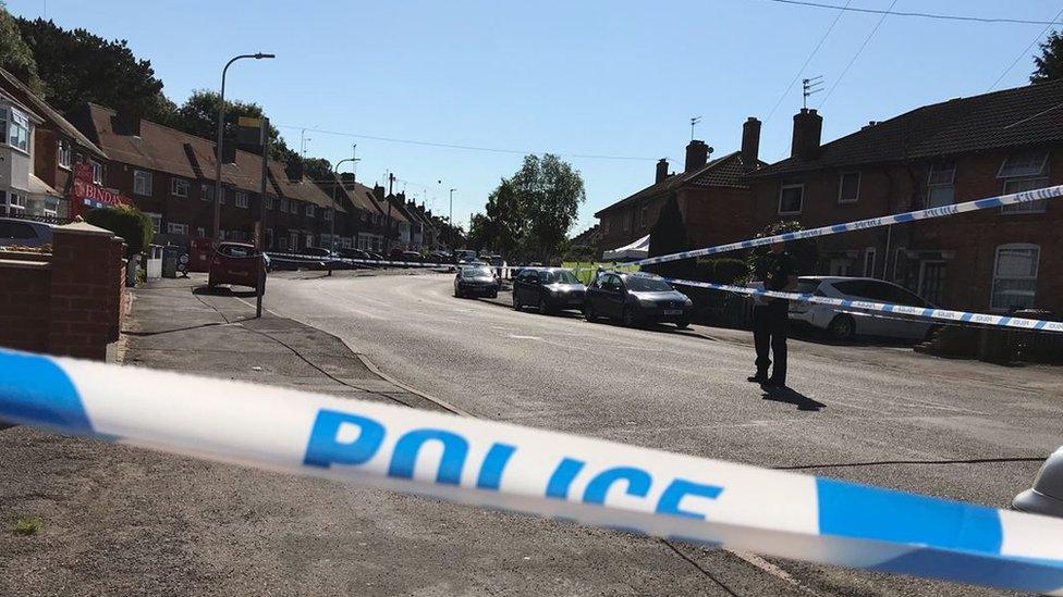 Police at Green Lane Road, North Evington