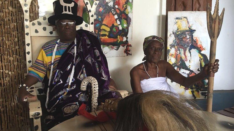 Regional High Priest of Voodoo Daagbo Hounon presides over all the voodoo ceremonies in the region