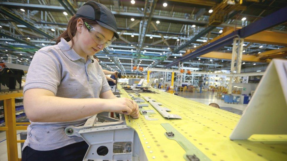 Apprentice at Airbus plant in Broughton, Flintshire