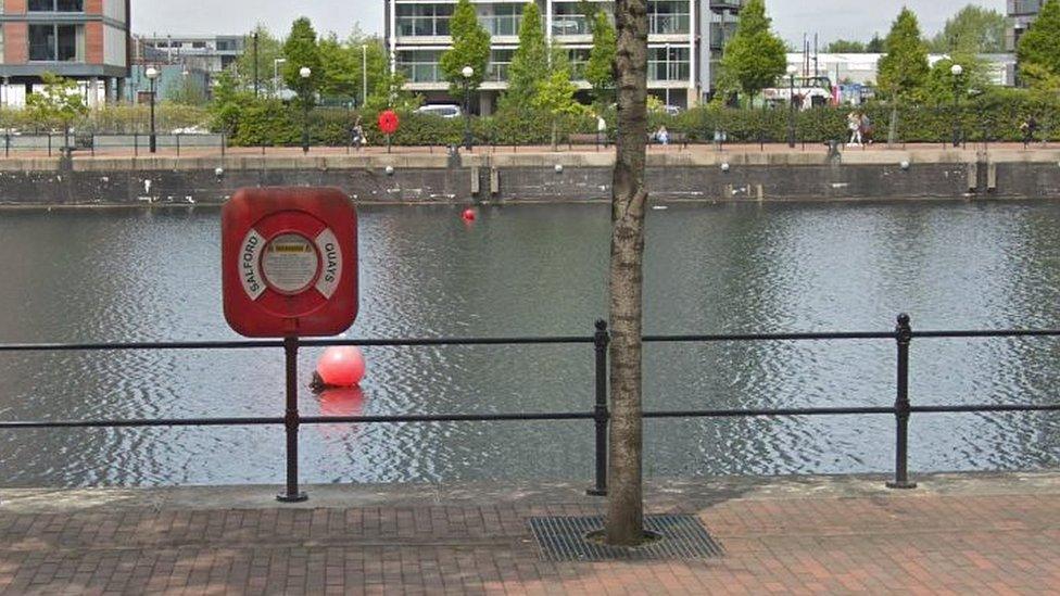 Lifebuoy on Salford Quays