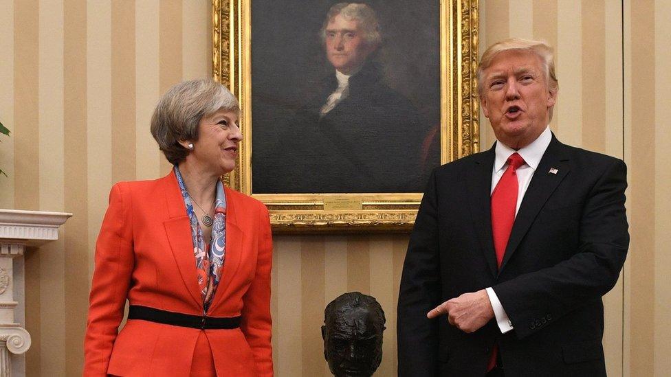 Theresa May and Donald Trump