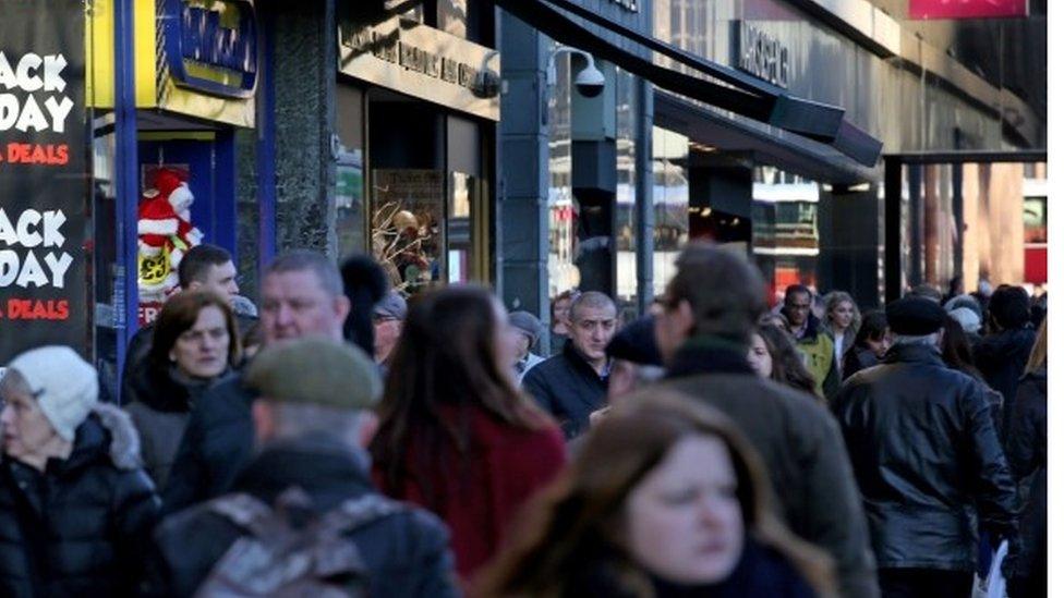 Shoppers on Edinburgh's Princes Street