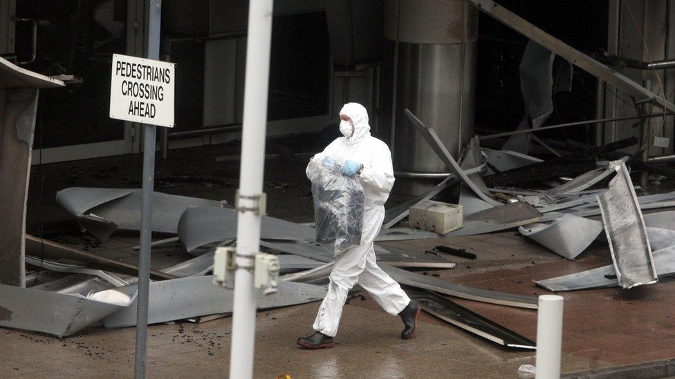 The scene at Glasgow Airport after the 2007 attack