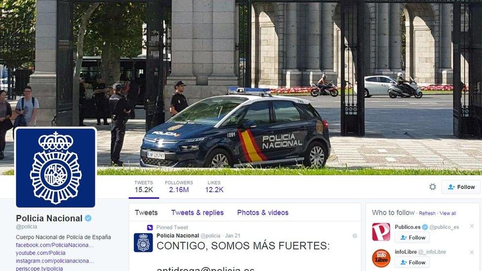 Spanish National Police Body twitter account