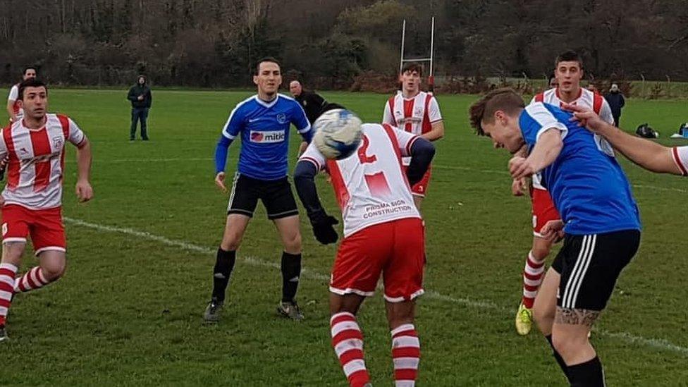 Cardiff Dragons in action during a game