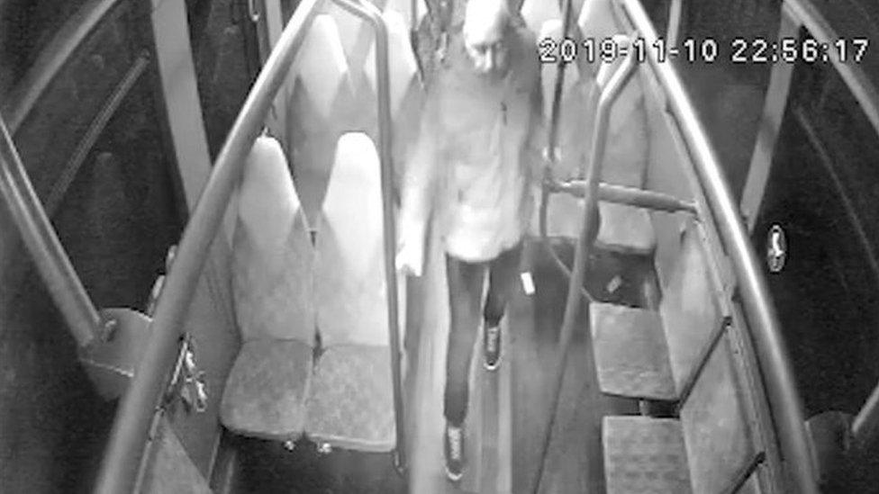 CCTV image captured on bus