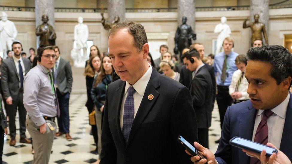 Adam Schiff walks through the Senate