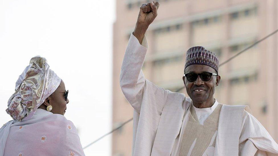 Aisha and Muhammadu Buhari in 2015