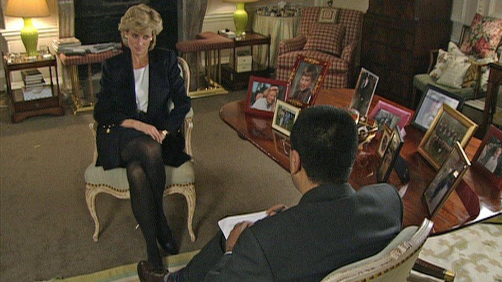 Martin Bashir interviewing Princess Diana