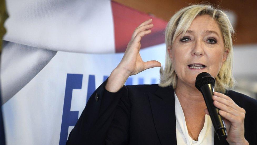 Leader of France's National Front, Marine Le Pen