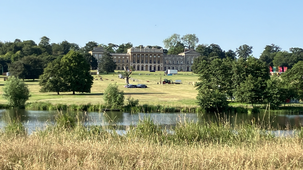 The scene at Heveningham Hall, Suffolk