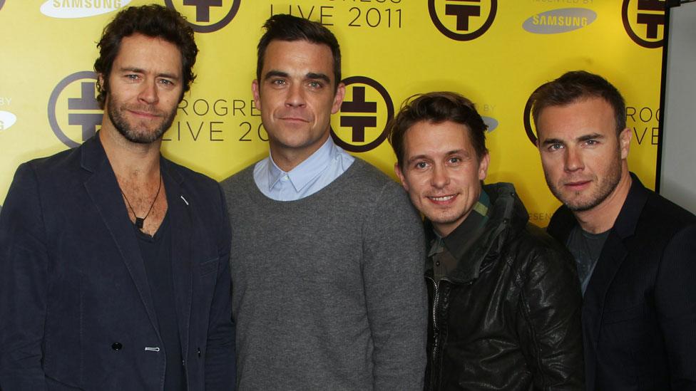 Howard Donald, Robbie Williams, Mark Owen and Gary Barlow