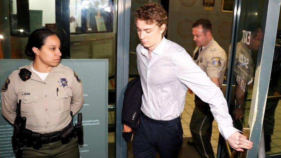 Brock Turner leaving Santa Clara County jail