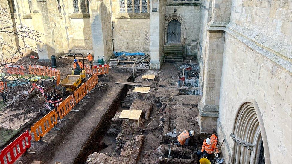 New Cloister Gallery building ground