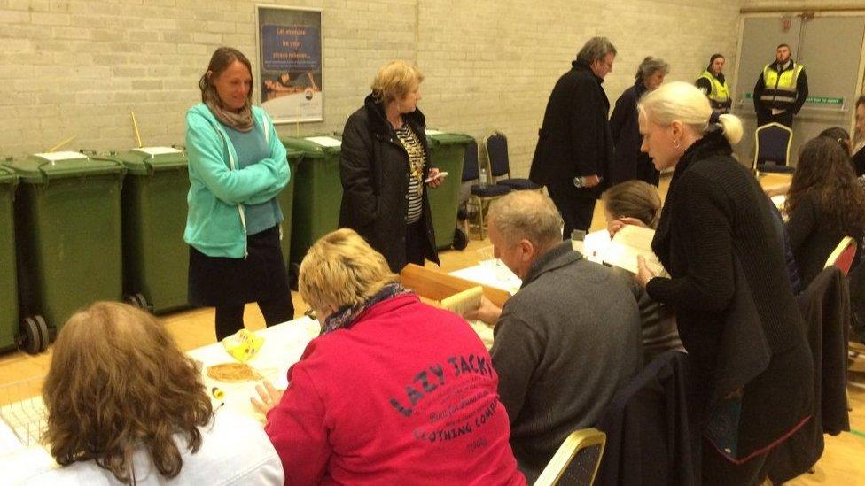 Counting votes in Carn Brea