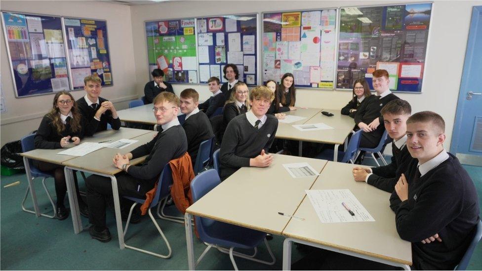 Finance class at Eirias High School