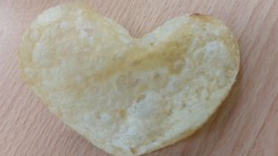 The heart-shaped crisp