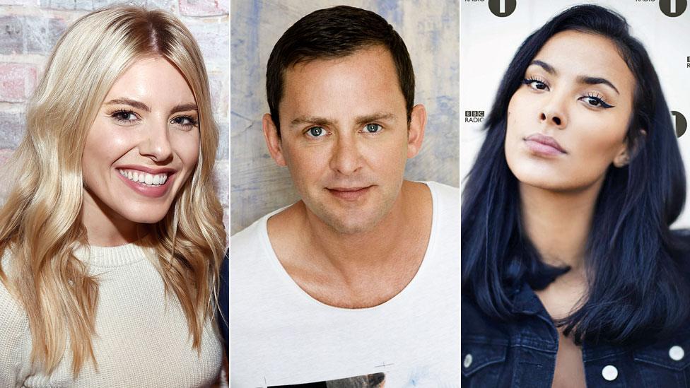 Mollie King, Scott Mills and Maya Jama