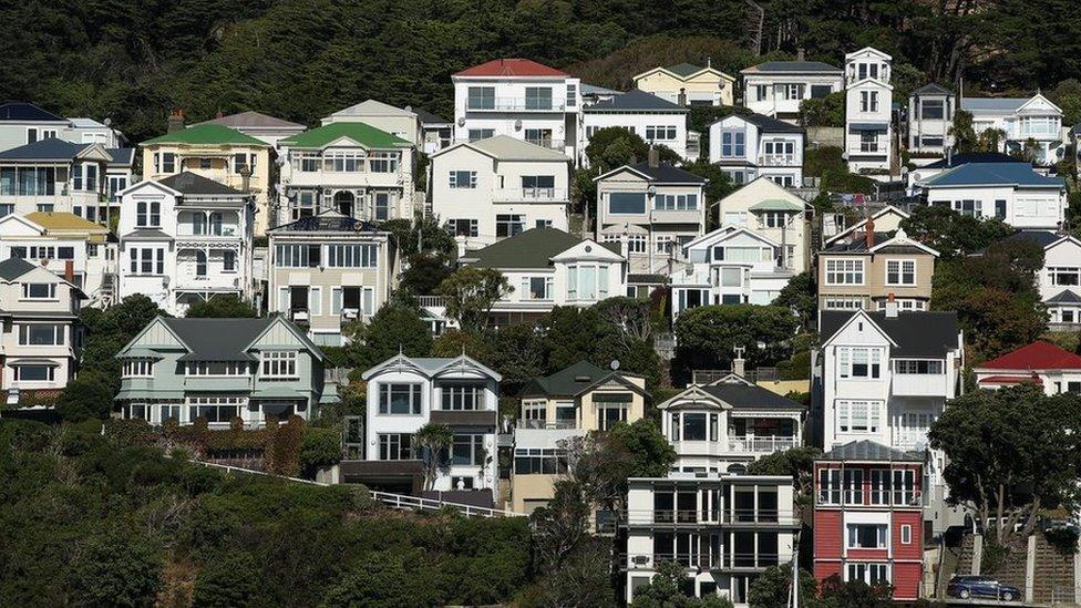 Houses in Oriental Bay in Wellington, New Zealand. File photo