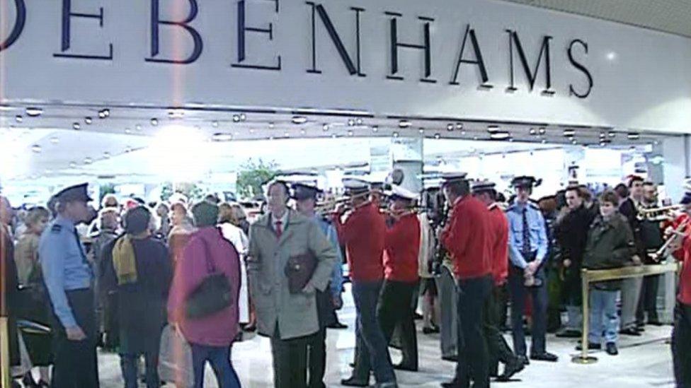 The first Debenhams store in Northern Ireland opened in Belfast's Castlecourt shopping centre in 1990