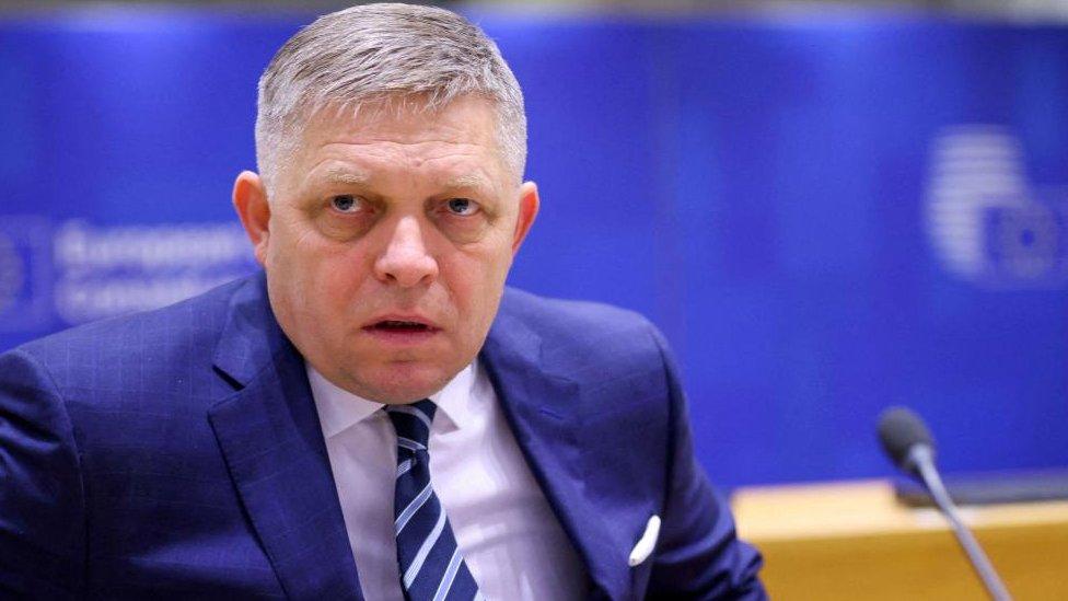 Slovakia's Prime Minister Robert Fico attends a European Union leaders summit in Brussels, Belgium March 22, 2024