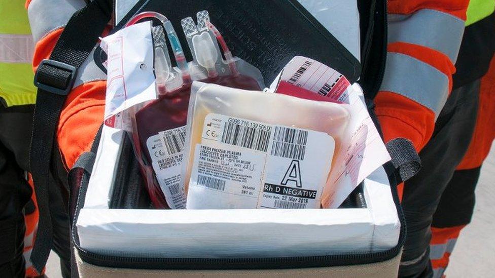 The blood bags