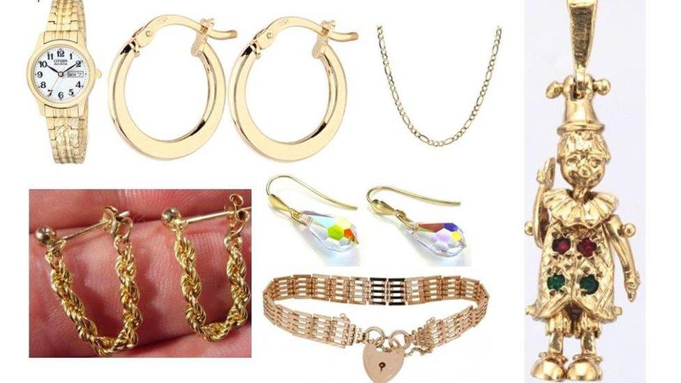 Jewellery stolen from Betty Munroe's home