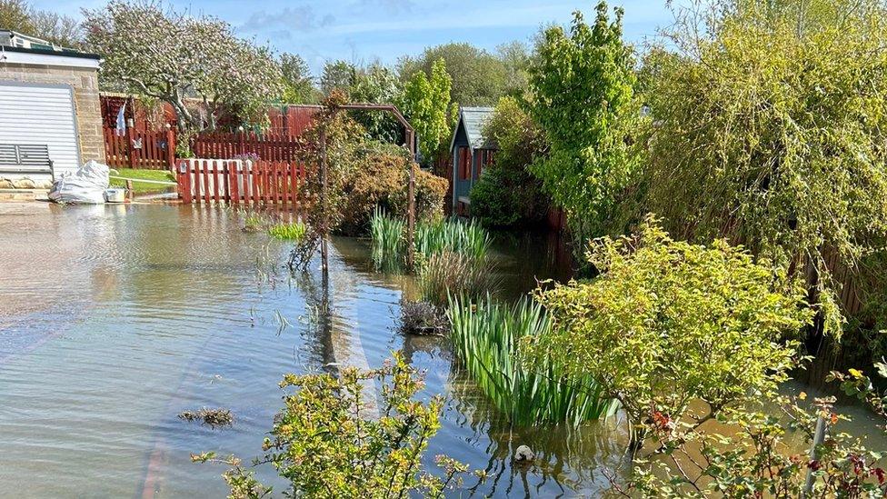 Flooding at the Cooper's home in April 2024