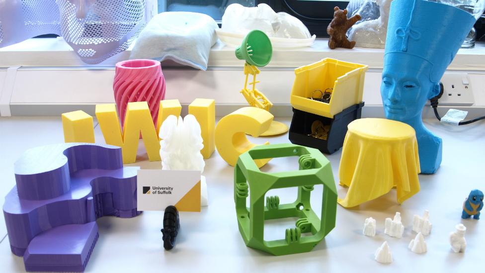 Items printed by the 3D printer