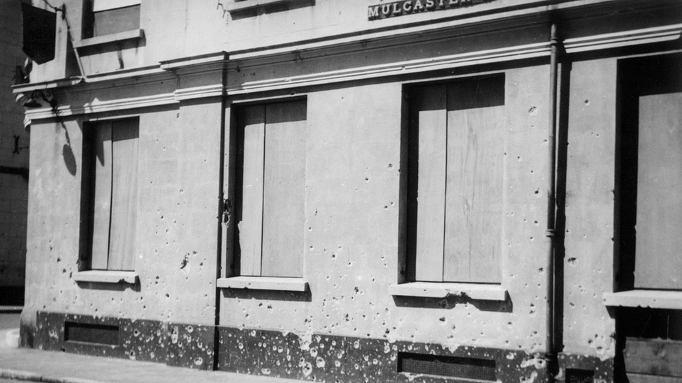 Damage done by German bombs in Mulcaster Street, St Helier