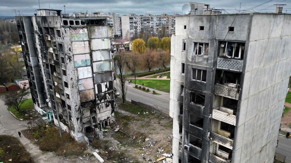 Destroyed buildings