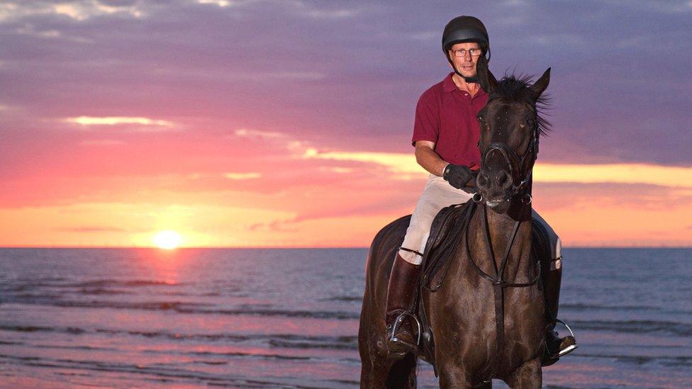 Household Cavalry Mounted Regiment on Holkham beach