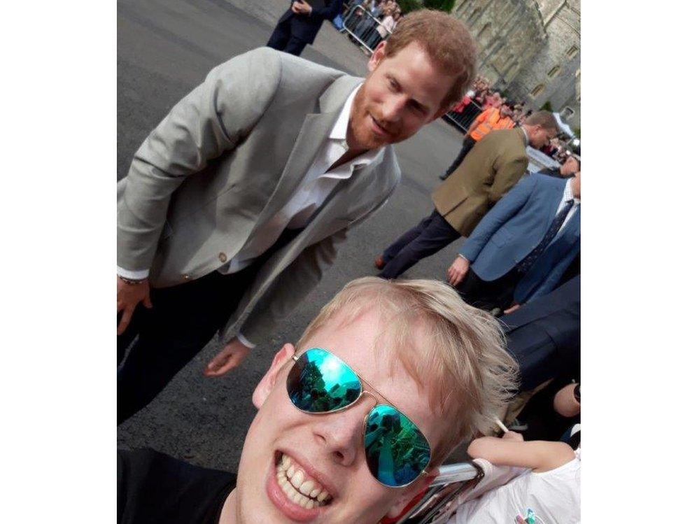 Geoffrey Somers, from Gent in Belgium, shared this selfie with Prince Harry