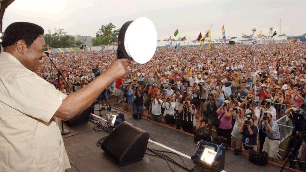 Fats Domino at the 2006 New Orleans Heritage Jazz Festival