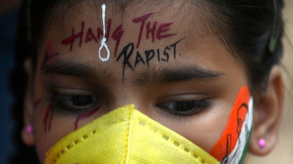 An anti-rape protest in India