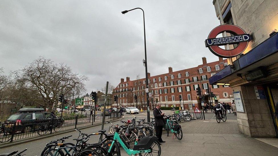 File image showing the entrance to Clapham South station from Nightingale Lane