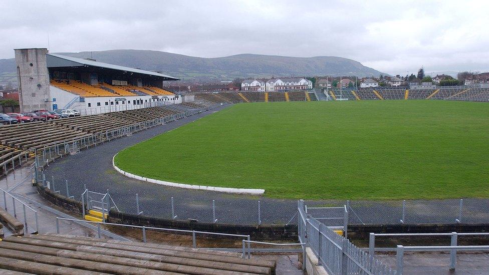 A view from inside the old Casement Park stadium