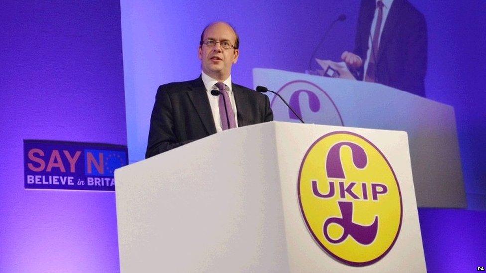 Mark Reckless speaking in Doncaster