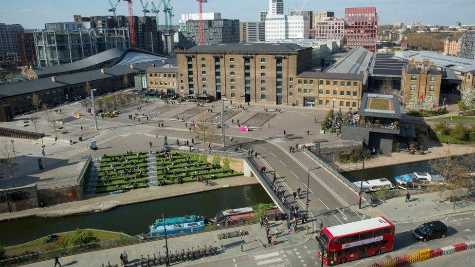 aerial view of Kings Cross